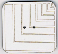 BF612 - Bouton rectangle géométrique n°4