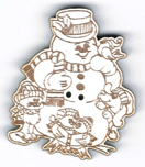 BN202 - Bouton bonhomme de neige et ses amis